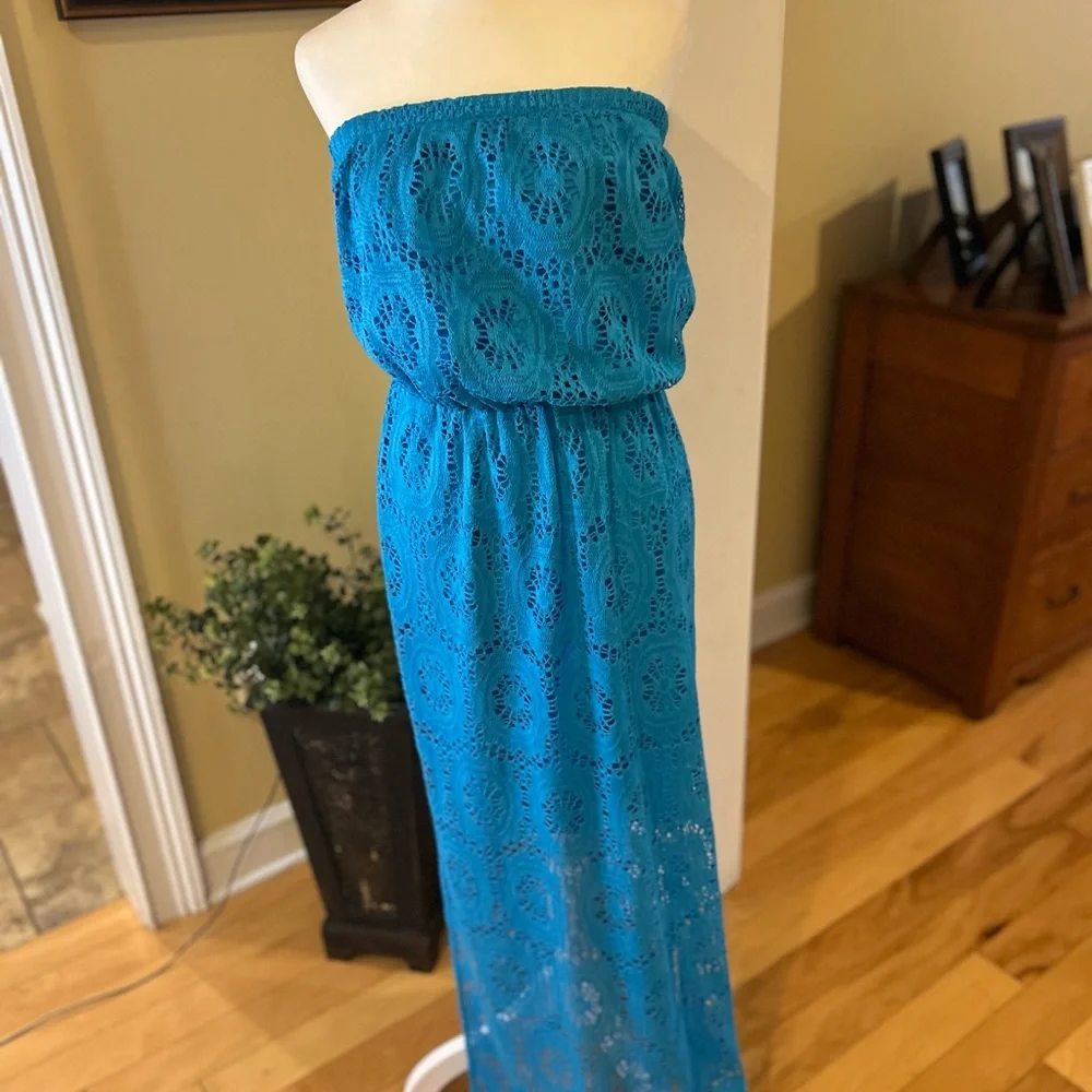 Lilly Pulitzer Emmett Women’s Strapless Dress in Blue - Picture 11 of 14